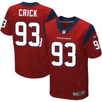 Men's Houston Texans #93 Jared Crick Red Alternate NFL Nike Elite Jersey