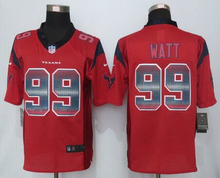 Men's Houston Texans #99 J.J. Watt Nike Drift Fashion Red Elite Jersey