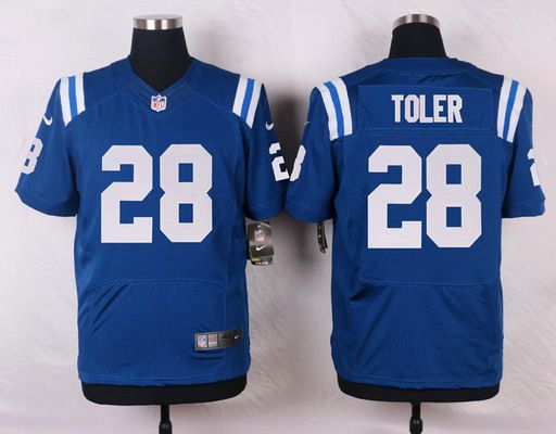 Men's Indianapolis Colts #28 Greg Toler Royal Blue Team Color NFL Nike Elite Jersey
