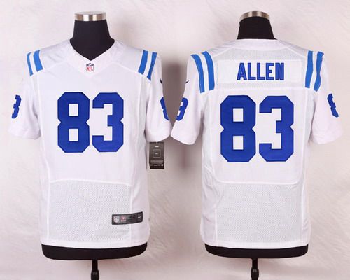 Men's Indianapolis Colts #83 Dwayne Allen White Road NFL Nike Elite Jersey