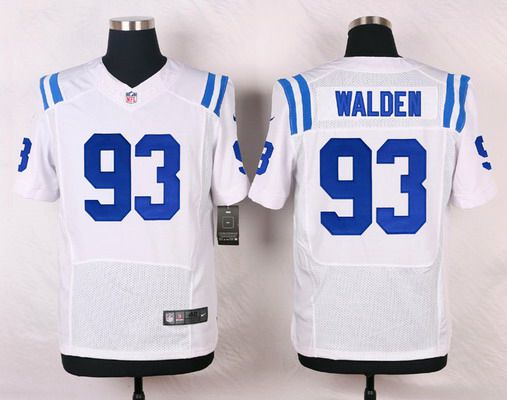 Men's Indianapolis Colts #93 Erik Walden White Road NFL Nike Elite Jersey