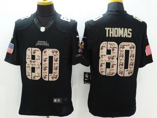 Men's Jacksonville Jaguars #80 Julius Thomas Black Salute To Service NFL Nike Limited Jersey