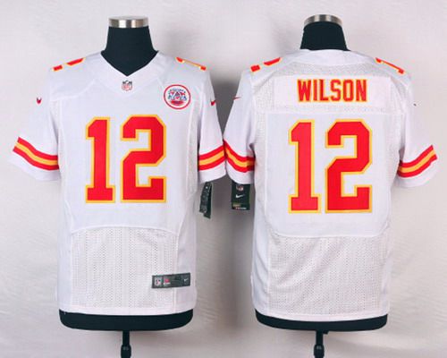 Men's Kansas City Chiefs #12 Albert Wilson White Road NFL Nike Elite Jersey