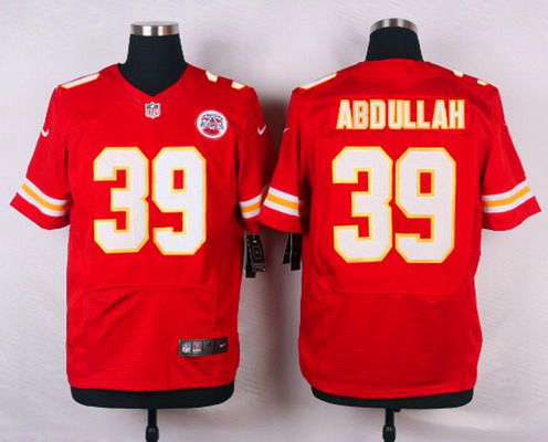 Men's Kansas City Chiefs #39 Husain Abdullah Red Team Color NFL Nike Elite Jersey