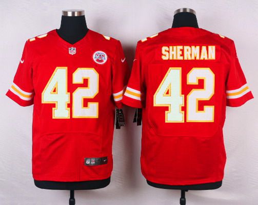 Men's Kansas City Chiefs #42 Anthony Sherman Red Team Color NFL Nike Elite Jersey