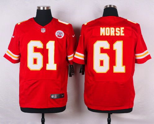 Men's Kansas City Chiefs #61 Mitch Morse Red Team Color NFL Nike Elite Jersey