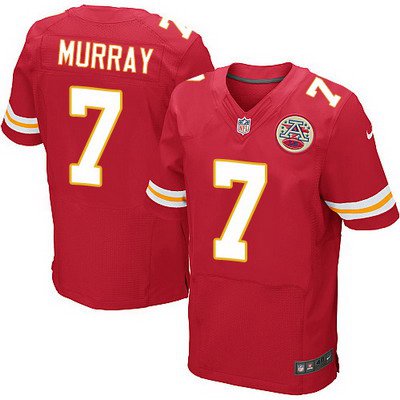 Men's Kansas City Chiefs #7 Aaron Murray Red Team Color NFL Nike Elite Jersey