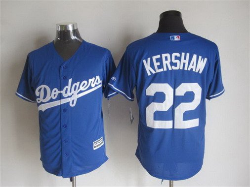 Men's Los Angeles Dodgers #22 Clayton Kershaw Alternate Blue 2015 MLB Cool Base Jersey