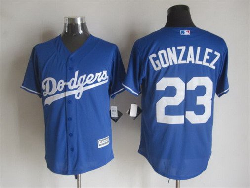 Men's Los Angeles Dodgers #23 Adrian Gonzalez Alternate Blue 2015 MLB Cool Base Jersey