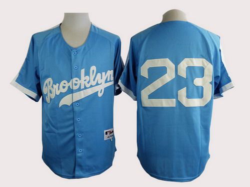 Men's Los Angeles Dodgers #23 Kirk Gibson Brooklyn Blue Majestic Jersey