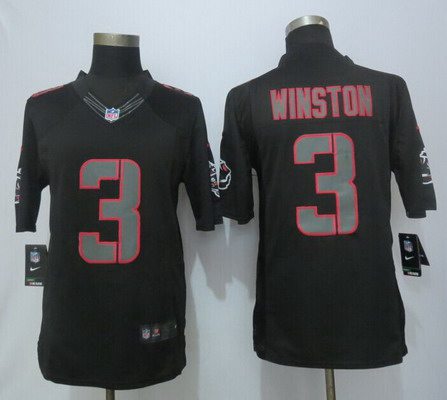 Men's Men's Tampa Bay Buccaneers #3 Jameis Winston Nike Black Impact Limited Jersey