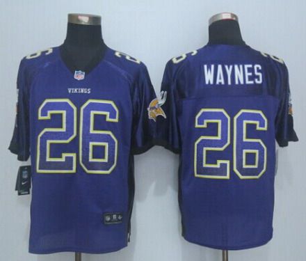 Men's Minnesota Vikings #26 Trae Waynes Nike Drift Fashion Purple Elite Jersey