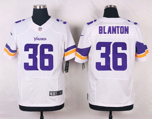 Men's Minnesota Vikings #36 Robert Blanton White Road NFL Nike Elite Jersey