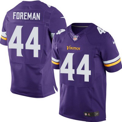 Men's Minnesota Vikings #44 Chuck Foreman Purple Team Color NFL Nike Elite Jersey