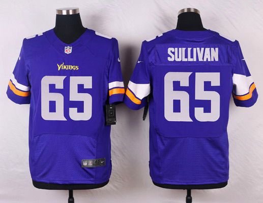 Men's Minnesota Vikings #65 John Sullivan Purple Team Color NFL Nike Elite Jersey