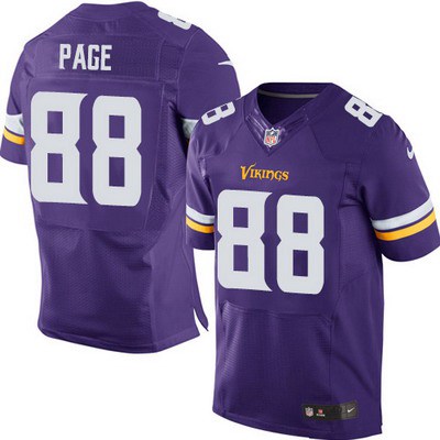 Men's Minnesota Vikings #88 Alan Page Purple Team Color NFL Nike Elite Jersey