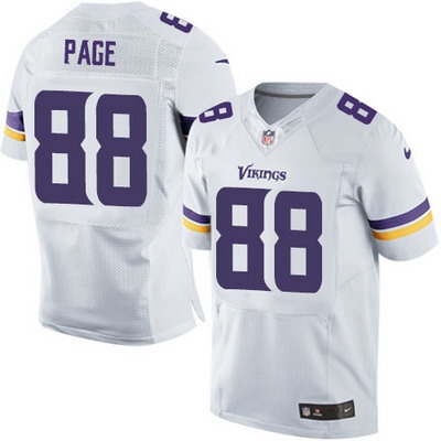 Men's Minnesota Vikings #88 Alan Page White Road NFL Nike Elite Jersey