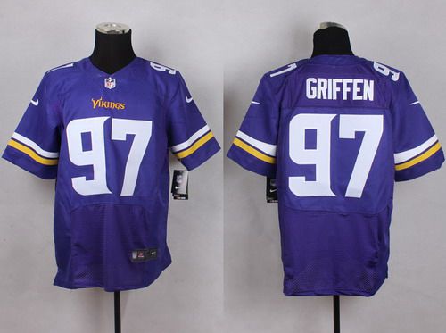 Men's Minnesota Vikings #97 Everson Griffen 2013 Nike Purple Elite Jersey