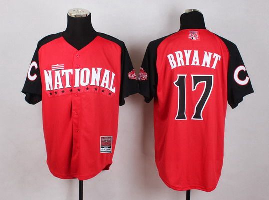 Men's National League Chicago Cubs #17 Kris Bryant 2015 MLB All-Star Red Jersey