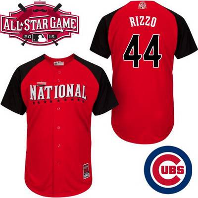 Men's National League Chicago Cubs #44 Anthony Rizzo 2015 MLB All-Star Red Jersey