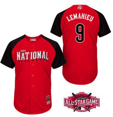 Men's National League Colorado Rockies #9 DJ LeMahieu 2015 MLB All-Star Red Jersey