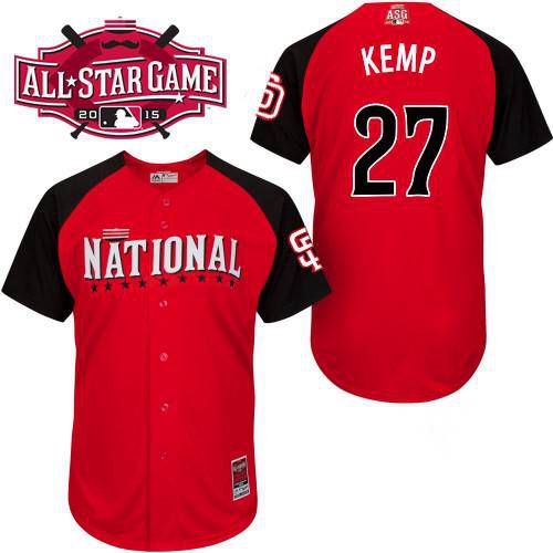 Men's National League San Diego Padres #27 Matt Kemp 2015 MLB All-Star Red Jersey