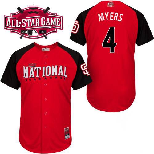 Men's National League San Diego Padres #4 Wil Myers 2015 MLB All-Star Red Jersey