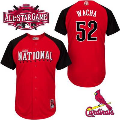 Men's National League St. Louis Cardinals #52 Michael Wacha 2015 MLB All-Star Red Jersey