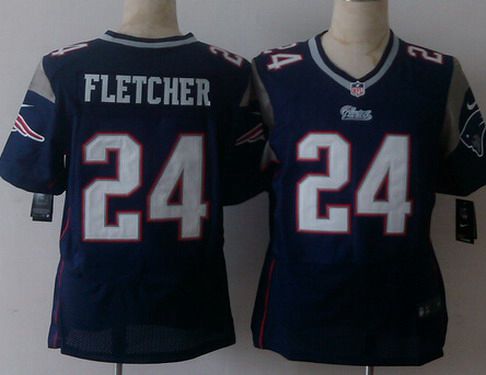 Men's New England Patriots #24 Bradley Fletcher Nike Blue Elite Jersey