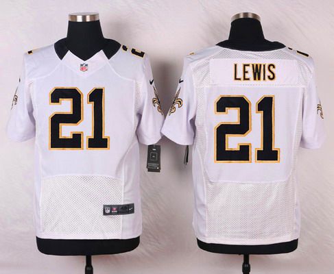 Men's New Orleans Saints #21 Keenan Lewis White Road NFL Nike Elite Jersey