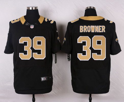 Men's New Orleans Saints #39 Brandon Browner Black Team Color NFL Nike Elite Jersey