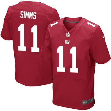 Men's New York Giants #11 Phil Simms Red Alternate NFL Nike Elite Jersey