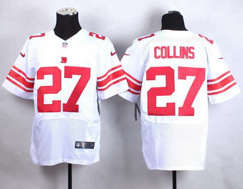 Men's New York Giants #27 Landon Collins Nike White Elite Jersey