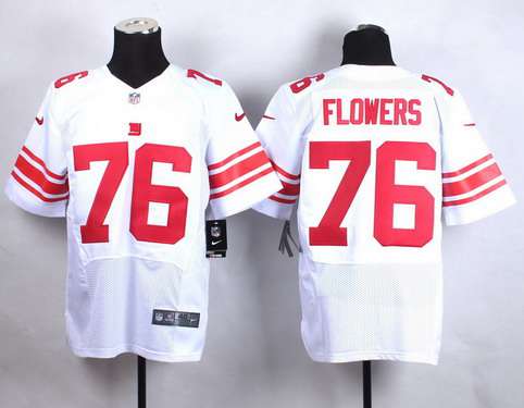 Men's New York Giants #76 Ereck Flowers Nike White Elite Jersey