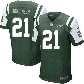 Men's New York Jets #21 LaDainian Tomlinson Green Team Color NFL Nike Elite Jersey
