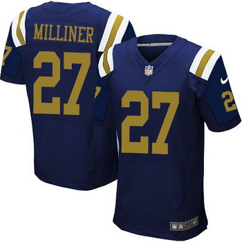 Men's New York Jets #27 Dee Milliner Navy Blue Alternate NFL Nike Elite Jersey