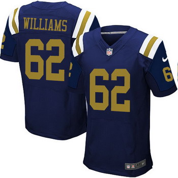 Men's New York Jets #62 Leonard Williams Navy Blue Alternate NFL Nike Elite Jersey