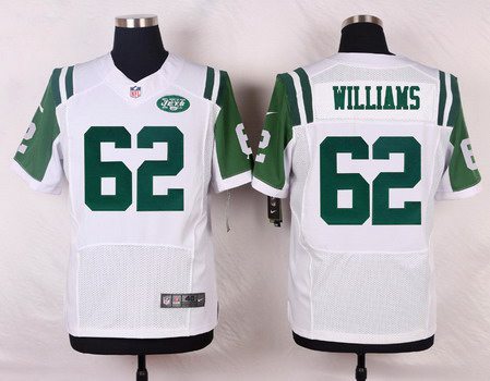 Men's New York Jets #62 Leonard Williams White Road NFL Nike Elite Jersey