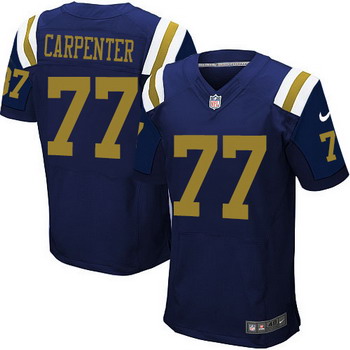 Men's New York Jets #77 James Carpenter Navy Blue Alternate NFL Nike Elite Jersey