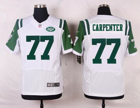 Men's New York Jets #77 James Carpenter White Road NFL Nike Elite Jersey