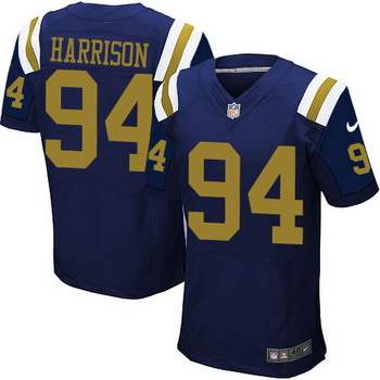 Men's New York Jets #94 Damon Harrison Navy Blue Alternate NFL Nike Elite Jersey