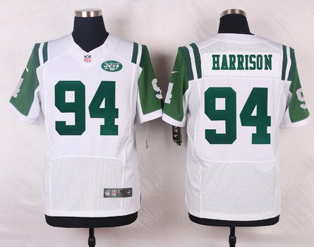 Men's New York Jets #94 Damon Harrison White Road NFL Nike Elite Jersey