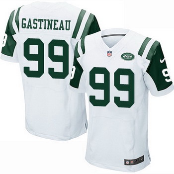 Men's New York Jets #99 Mark Gastineau White Road NFL Nike Elite Jersey