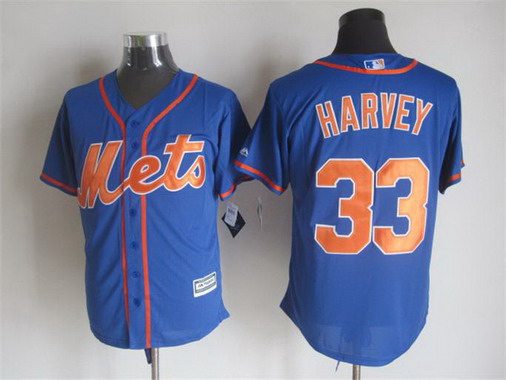 Men's New York Mets #45 Zack Wheeler Alternate Blue With Orange 2015 MLB Cool Base Jersey
