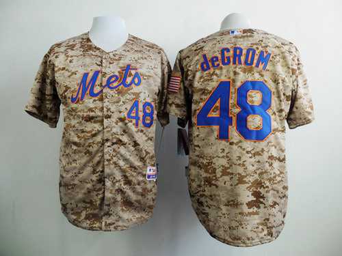 Men's New York Mets #48 Jacob DeGrom 2014 Camo Jersey