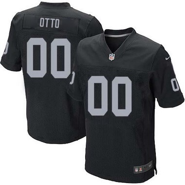 Men's Oakland Raiders #00 Jim Otto Black Retired Player NFL Nike Elite Jersey