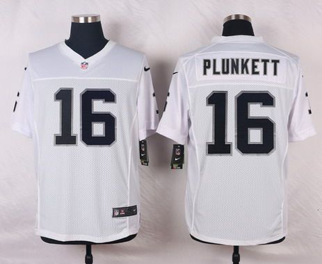 Men's Oakland Raiders #16 Jim Plunkett White Retired Player NFL Nike Elite Jersey