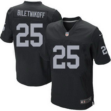 Men's Oakland Raiders #25 Fred Biletnikoff Black Retired Player NFL Nike Elite Jersey