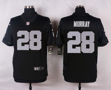 Men's Oakland Raiders #28 Latavius Murray Black Team Color NFL Nike Elite Jersey