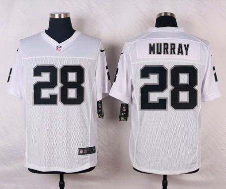 Men's Oakland Raiders #28 Latavius Murray White Road NFL Nike Elite Jersey